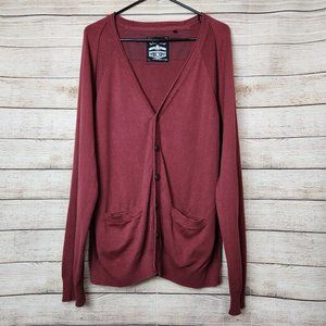 Angelo Litrico Urban District Men's Button Cardigan Pockets Sweater Preppy XL